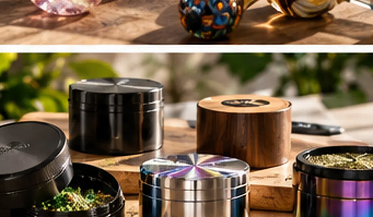 Editorial illustration: Types of Herb Grinders Compared